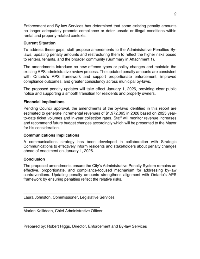 Amendments To Administrative Penalty System Fines (1) 2